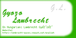 gyozo lambrecht business card